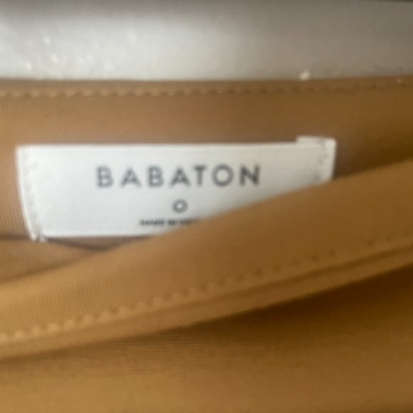 Aritzia Babaton Tan Midi Button Crossover Skirt - Picture 3 of 6